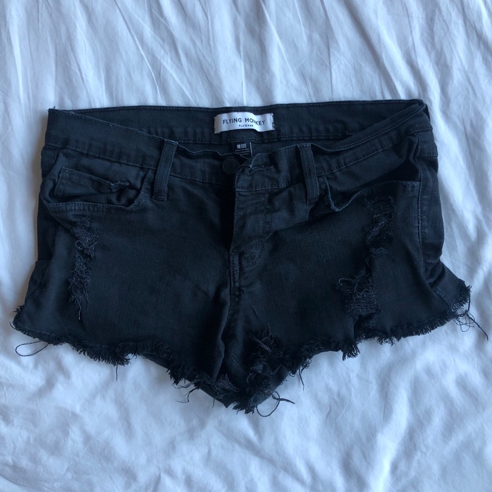 Flying Monkey Cutoff Denim Shorts